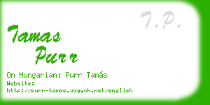 tamas purr business card