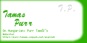 tamas purr business card